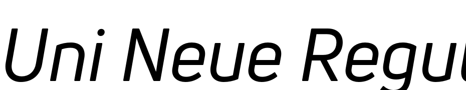 Uni Neue Regular Italic cкачати шрифт безкоштовно